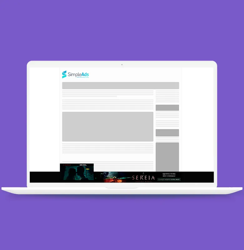 Exemplo do formato Footer Ad