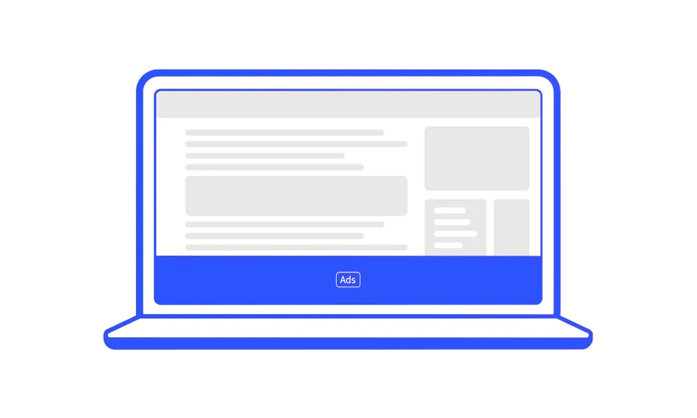 Exemplo do formato Footer Ad