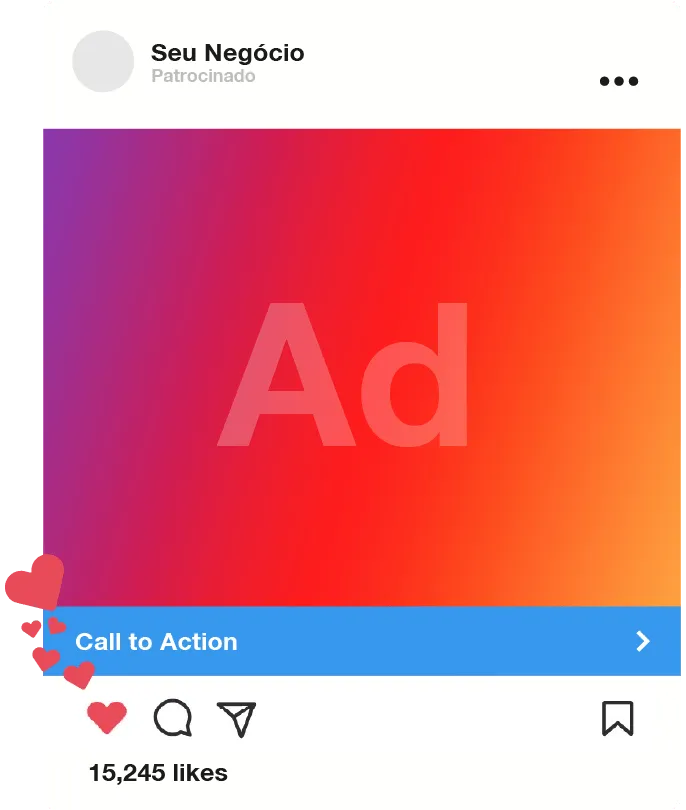Exemplo de anúncio patrocinado no Instagram